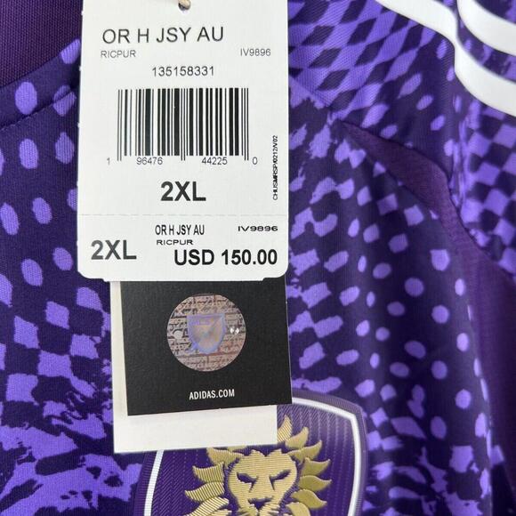 Orlando City SC 2025 Adidas Authentic Home Jersey 2XL Purple MLS Soccer Shirt - Picture 5 of 8